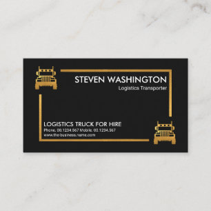 Cartão De Visita Controlador de Transporte de Caixa de Logística de