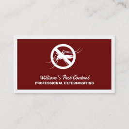 Cartão De Visita Controle de pragas do exterminador