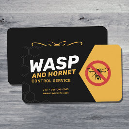 Cartão De Visita Controle de Vespa e Marimbondo - Amarelo e Preto