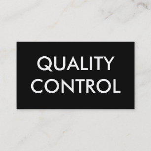 Cartão De Visita controlo de qualidade