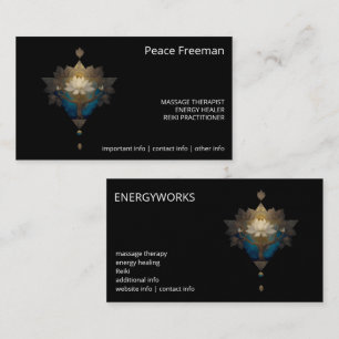 CARTÃO DE VISITA CONVERGÊNCIA SAGRADA SÍMBOLO DE LÓTUS ALQUÍMICO