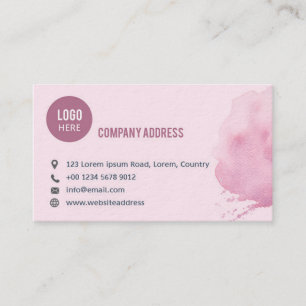 Cartão de visita convite com barra de cor d'água