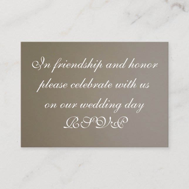 Cartão de visita convite de casamento (Frente)