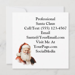 Cartão de Visita Convite do Papai Noel Tradicional