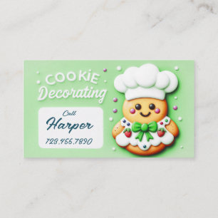 Cartão De Visita Cookie chef cookie decoração