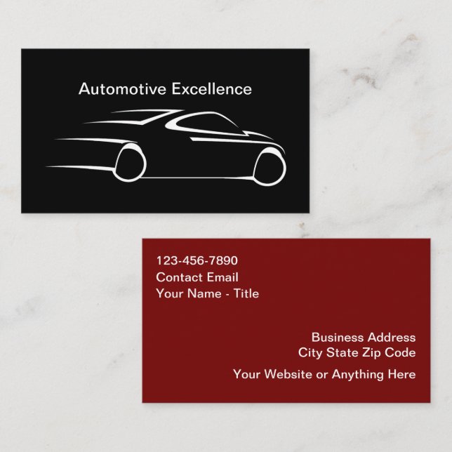 Cartão De Visita Cool Automotive New Business Cards  (Frente/Verso)