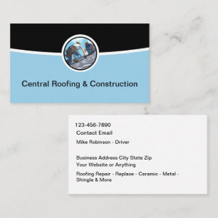 Cartão De Visita Cool Modern Roofing & Construção