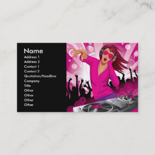 Cartão De Visita coolmusic5, Name, Address 1, Address 2, Contact...