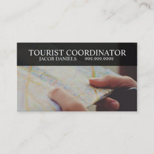 Cartão De Visita Coordenador Turístico Mapa Agente de Viagens