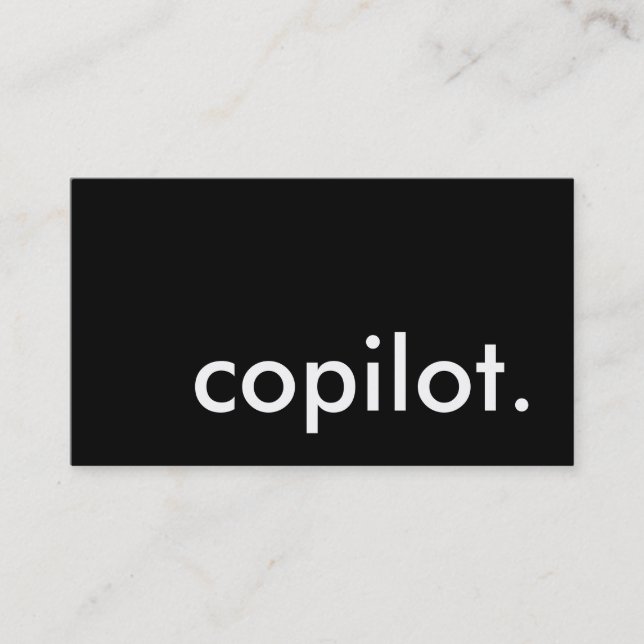 Cartão De Visita copiloto. (Frente)