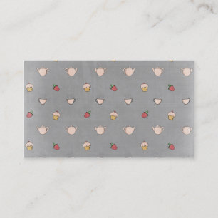 Cartão De Visita Copos dos cupcakes & de chá!