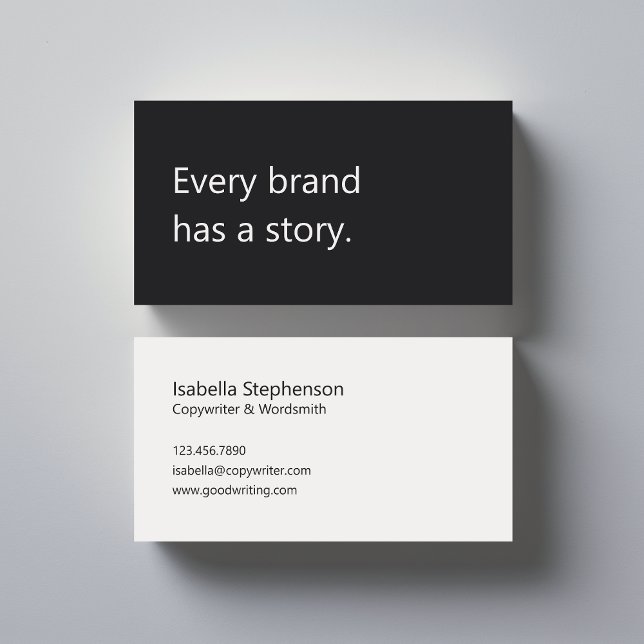 Cartão De Visita Copywriter Freelance Writer Modern Minimalist (Criador carregado)