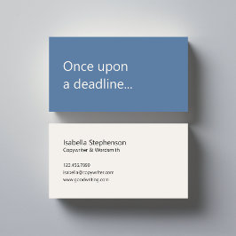 Cartão De Visita Copywriter Freelance Writer Simple Humorous
