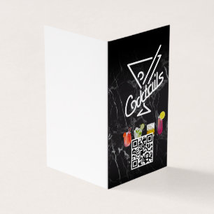 Cartão De Visita Coquetéis Código QR Adicionar personalizado