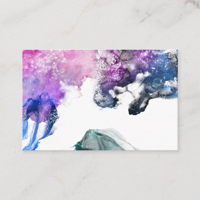 Cartão De Visita Cor da água púrpura 001  (Frente)