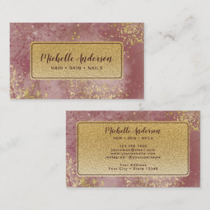 Cartão De Visita Cor d'água Cor-de-rosa-claro