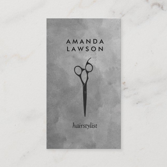Cartão De Visita Cor d'água das Cinzas de pentes Elegantes (Frente)