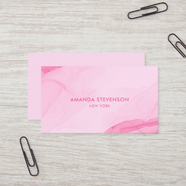 Cartão De Visita Cor d'água moderna abstrato II (Frente/Verso In Situ)