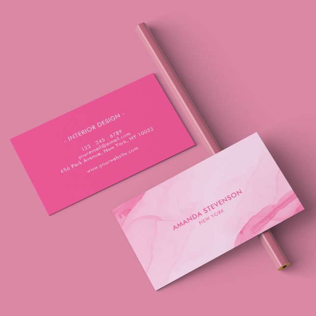 Cartão De Visita Cor d'água moderna abstrato II (Criador carregado)