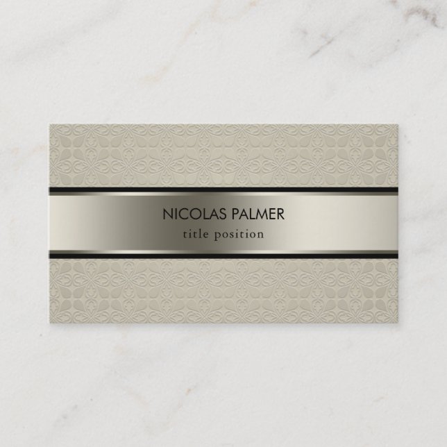 Cartão De Visita Cor damasco Cinza Laranja (Frente)