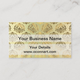 Cartão De Visita cor damasco Dourada
