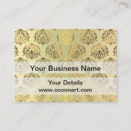 Cartão De Visita cor damasco Dourada