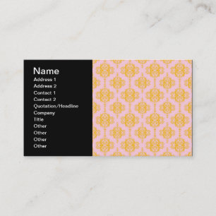 Cartão De Visita Cor damasco Dourada e rosa amarela