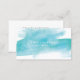 Cartão De Visita Cor de Água Azul Moderna (Frente/Verso)
