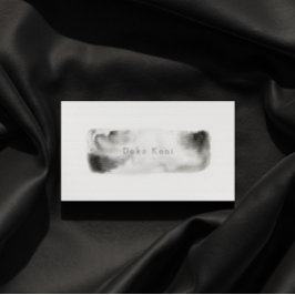 Cartão De Visita Cor de água branca e preto minimalista