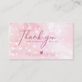 CARTÃO DE VISITA COR DE ÁGUA DO CORAÇÃO DO CORAÇÃO DE PINCO NEGRO O