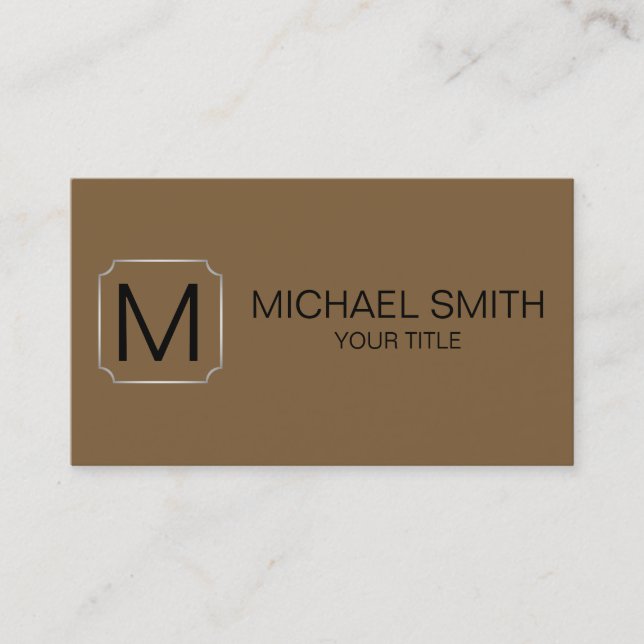 Cartão De Visita Cor de fundo castanho do Coyote (Frente)