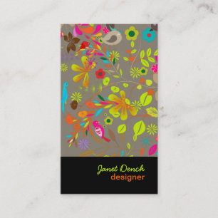 Cartão De Visita Cor de fundo da árvore retrorativa do PixDezines/D