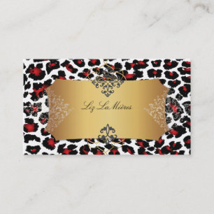 Cartão De Visita Cor de fundo PixDezines cheetah/diy