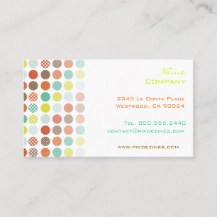 Cartão De Visita Cor de plano de fundo do bolinhas/DIY retroativa!