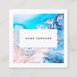 Cartão de visita cor-de-rosa de mármore do