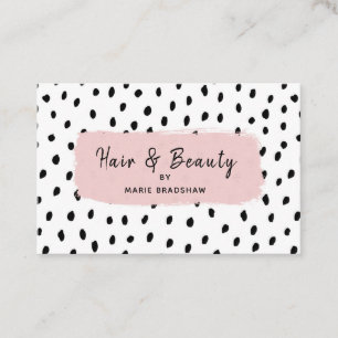 Cartão de visita cor-de-rosa do Brushstroke & da