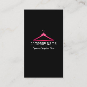 Cartão de visita cor-de-rosa do logotipo do ganch