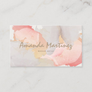 Cartão De Visita Cor-de-rosa e Cinza moderna