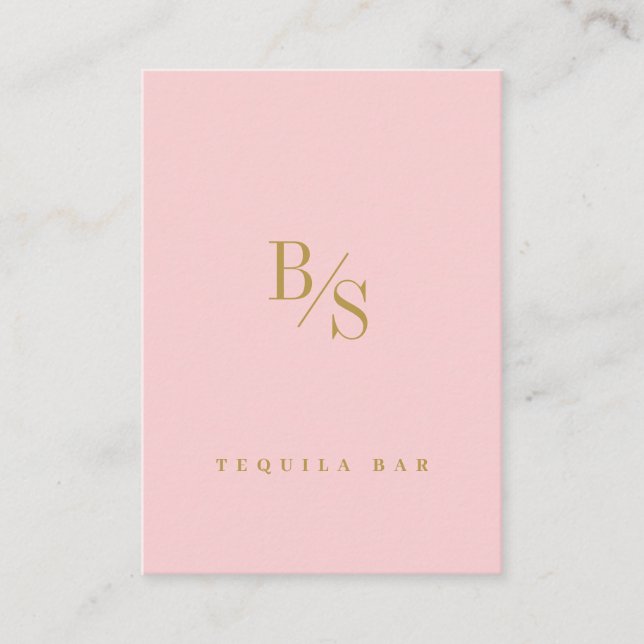 Cartão De Visita Cor-de-rosa embutido personalizado | Profissional  (Frente)