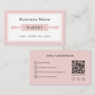 Cartão De Visita Cor-de-rosa personalizado