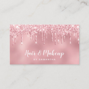 Cartão De Visita cor-de-rosa Pintinho cor-de-rosa dourado pinga cab