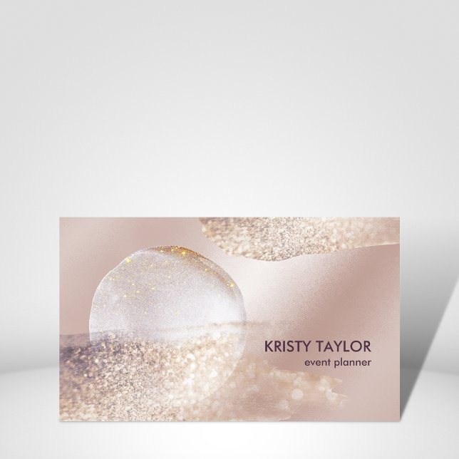 Cartão De Visita cor-de-rosa rosa abstrato moderno (Criador carregado)