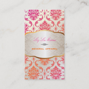 Cartão De Visita Cor do damasco/sorvete do vendome de PixDezines