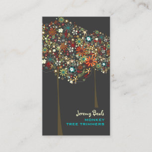 Cartão De Visita Cor do outono Blooms/DIY do vintage de