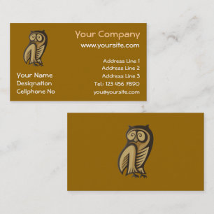 Cartão De Visita Cor do Símbolo da Coruja