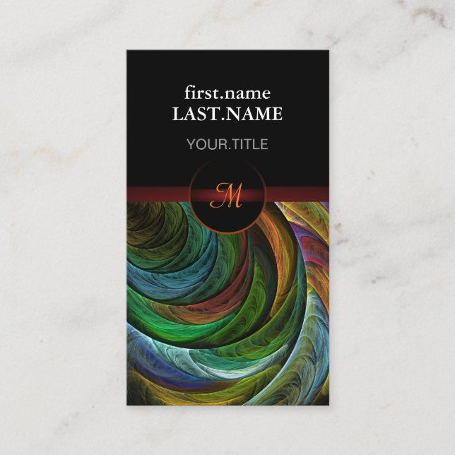 Cartão De Visita Cor Legal Elegante Moderna Profissional (Frente)