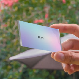 Cartão De Visita Cor metálica rosa e azul ombre