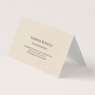 Cartão De Visita Cor Moderna Elegante Simples Plain 