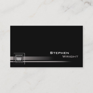 Cartão De Visita Cor Personalizada Moderna do Cubo Monograma do Can