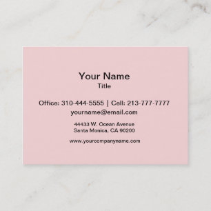 Cartão De Visita Cor Sólido Rosa Esbranquiçada
